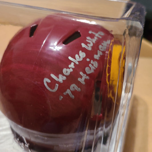 Charles White Signed Riddell USC Trojans Mini Football Helmet