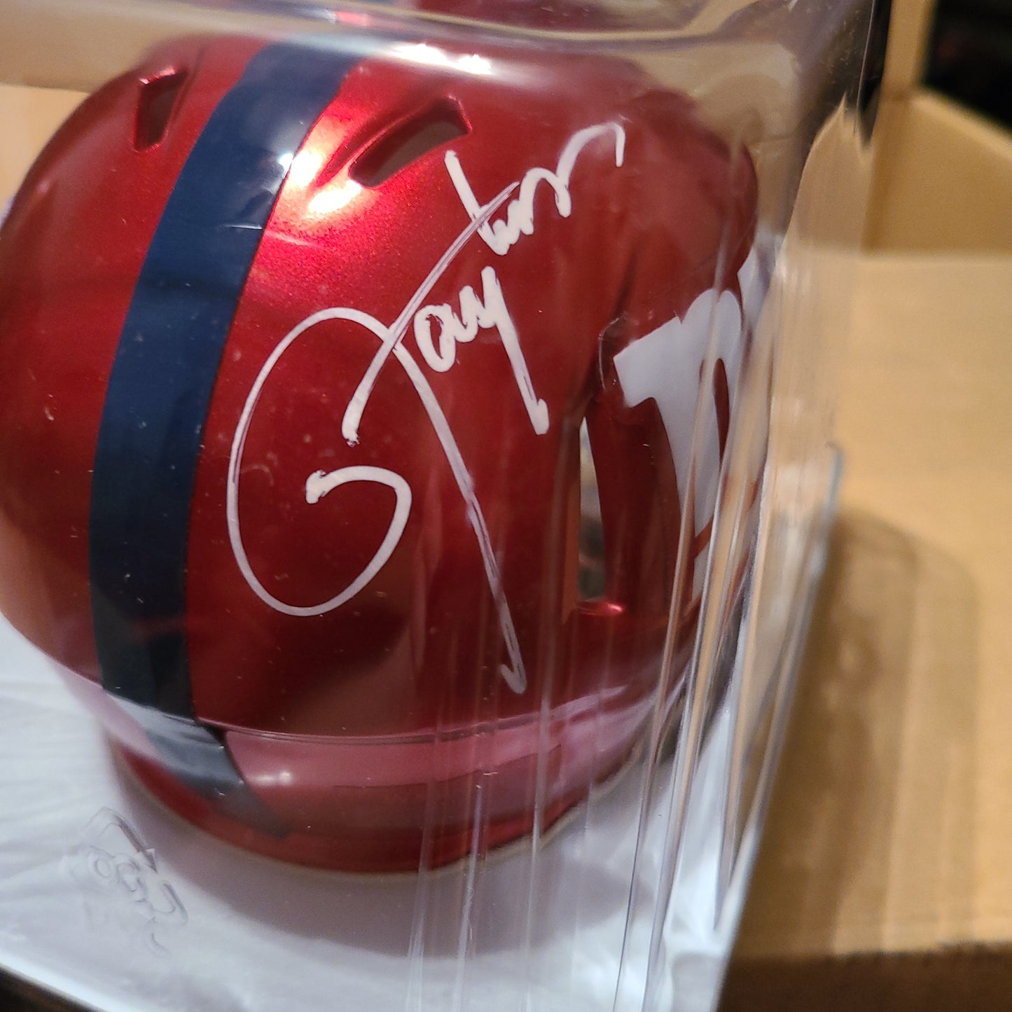 Lawrence Taylor Signed Riddell New York Giants (Flash) Mini Football Helmet