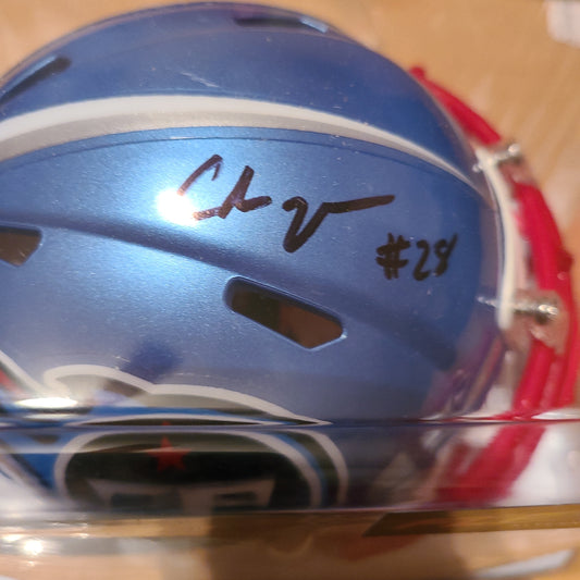 Chris Johnson Signed Tennessee Titans Mini (Flash) Football Helmet