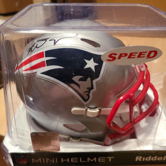 Richard Seymour New England Patriots Signed Mini (Speed) Helmet