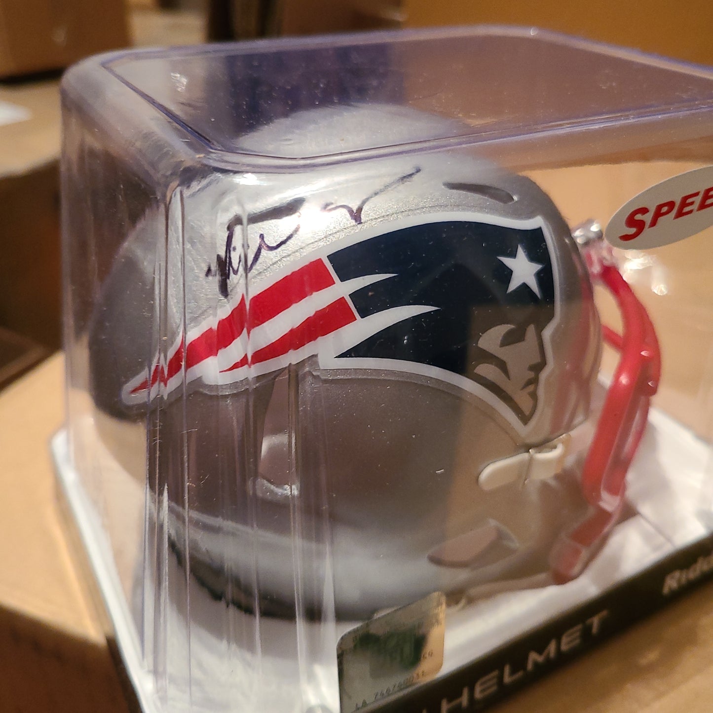 Richard Seymour New England Patriots Signed Mini (Speed) Helmet