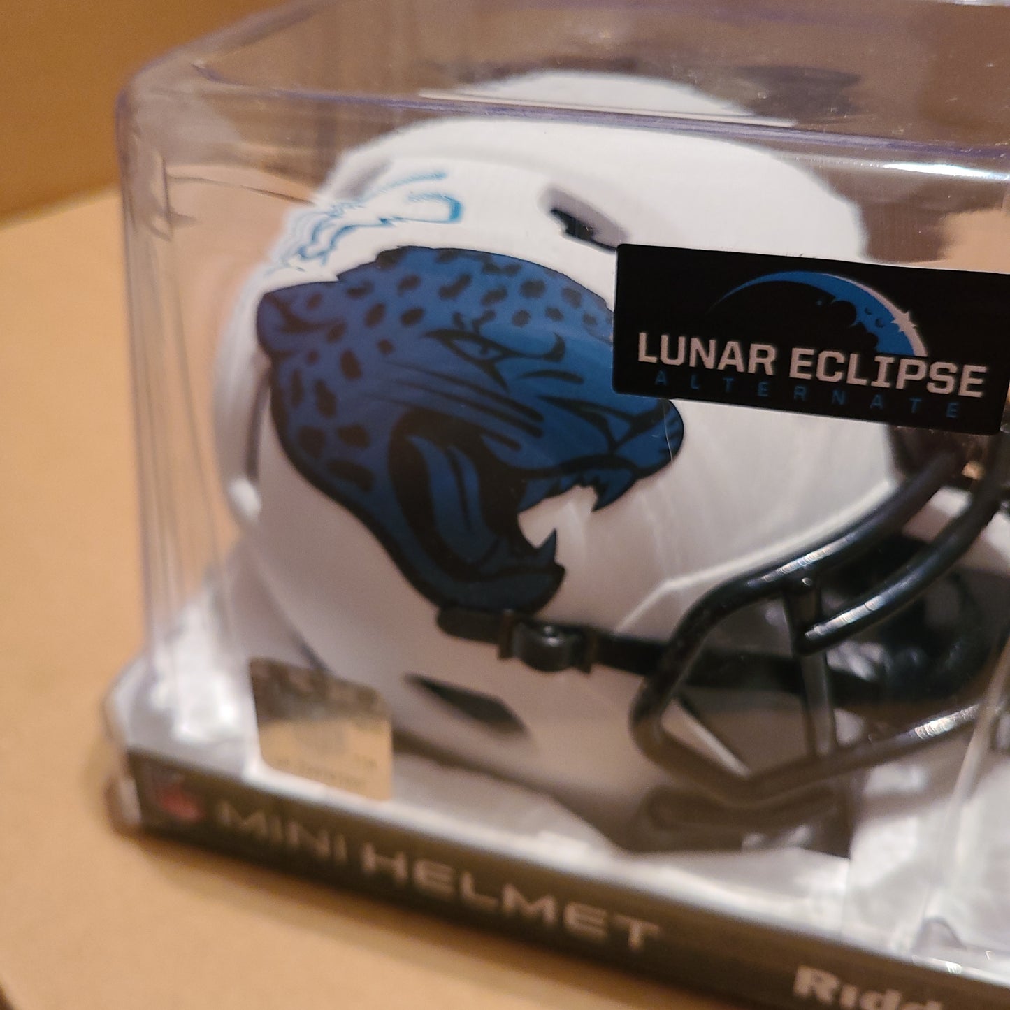 Travis Etienne Jaguars Signed (Lunar Eclipse) Mini Helmet