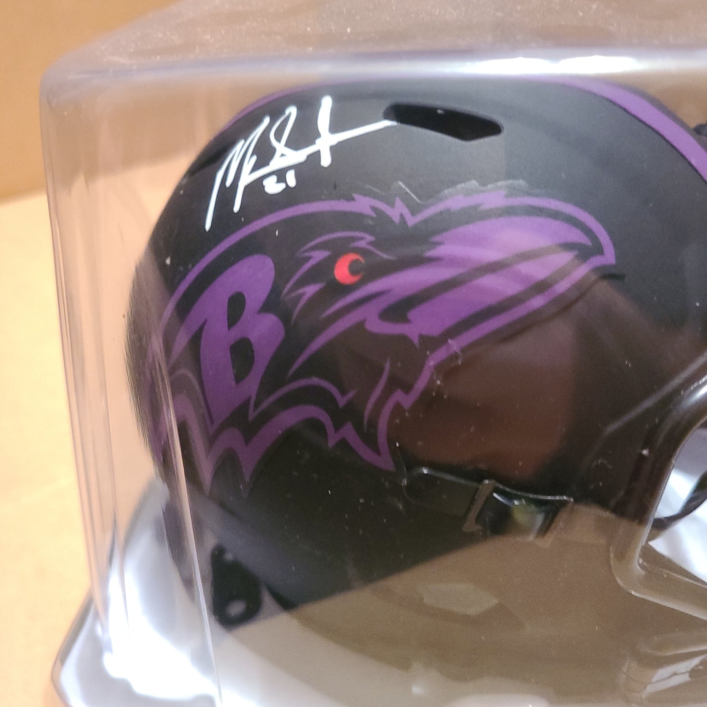 Mark Ingram Signed Baltimore Ravens Eclipse Mini Helmet