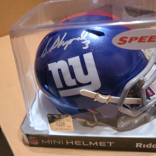 Sterling Shepard Signed New York Giants Speed Mini Helmet