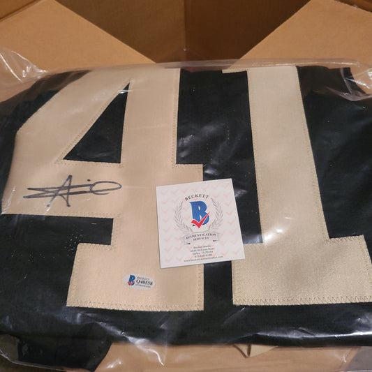 Alvin Kamara Signed New Orleans Saints Black Jersey