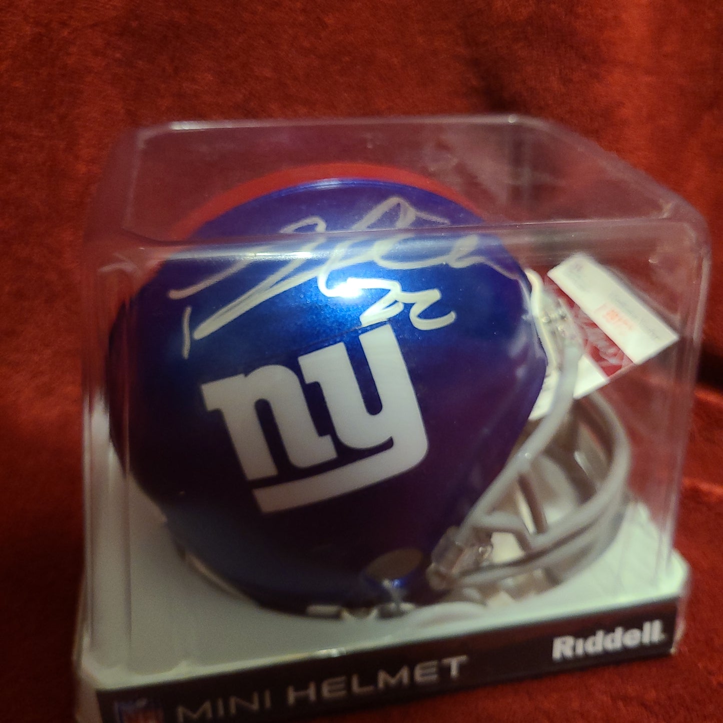 David Wilson Signed New York Giants Mini Helmet