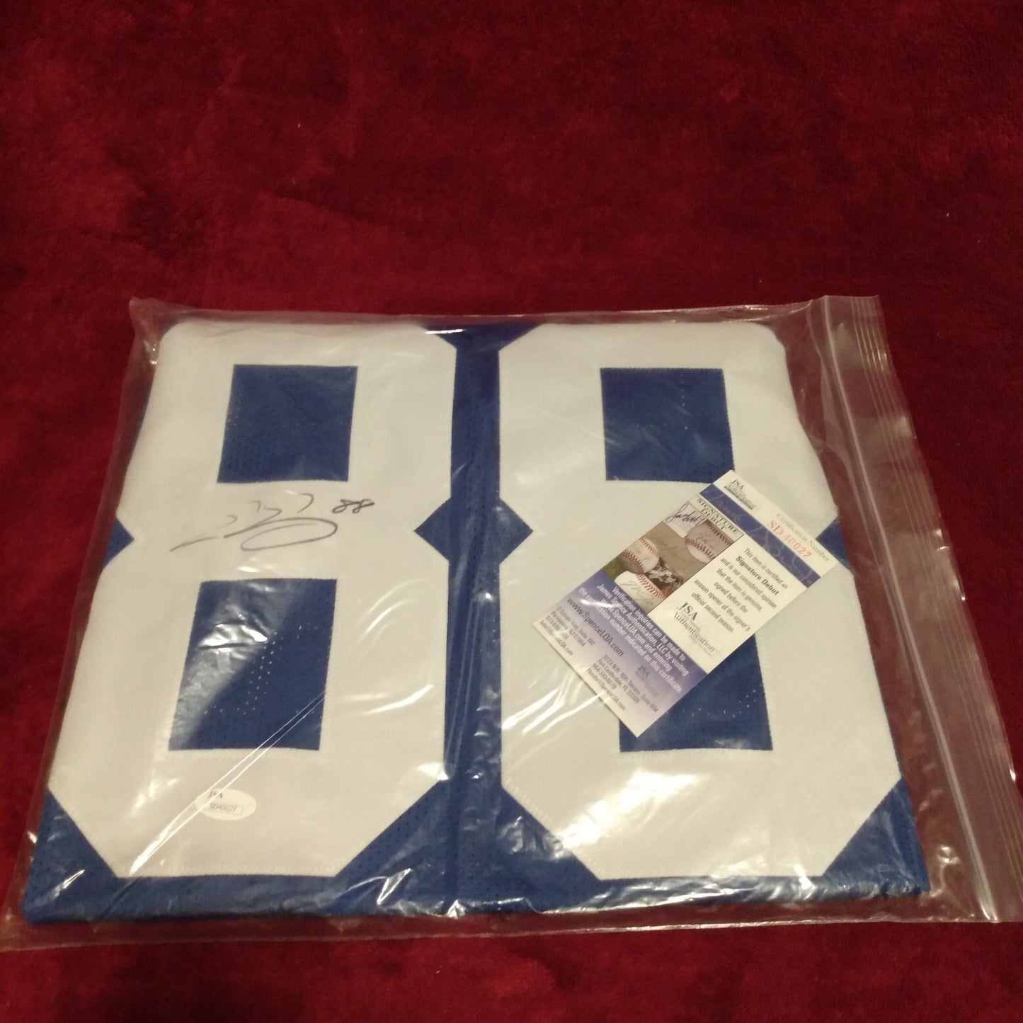 Evan Engram Signed New York Giants Blue Jersey