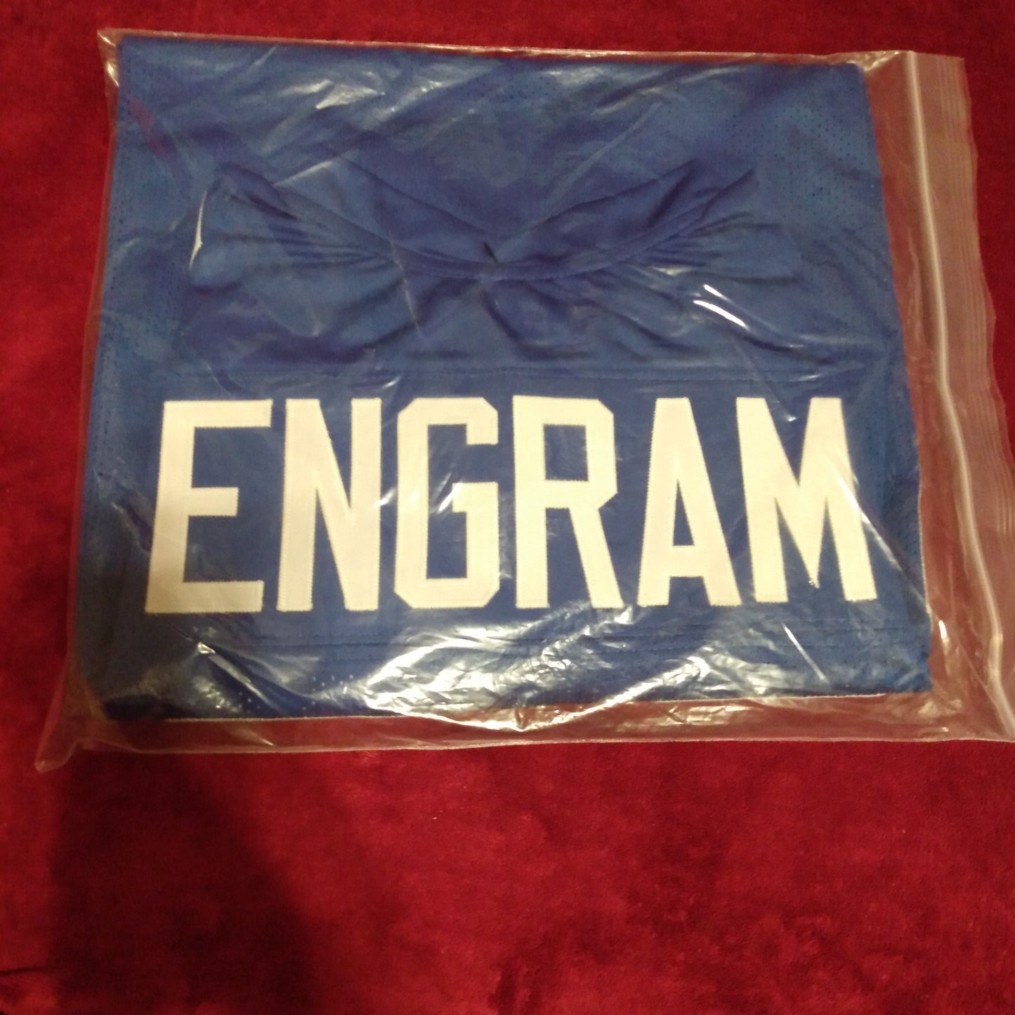 Evan Engram Signed New York Giants Blue Jersey