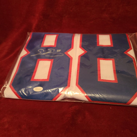 Evan Engram Signed New York Giants White Jersey