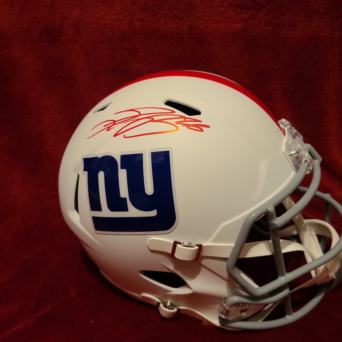 Saquon Barkley Signed New York Giants Full Size White Helmet