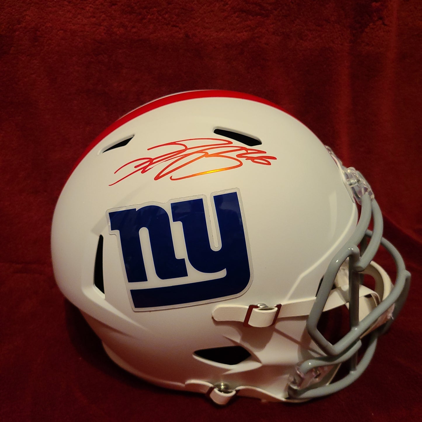 Saquon Barkley Signed New York Giants Full Size White Helmet