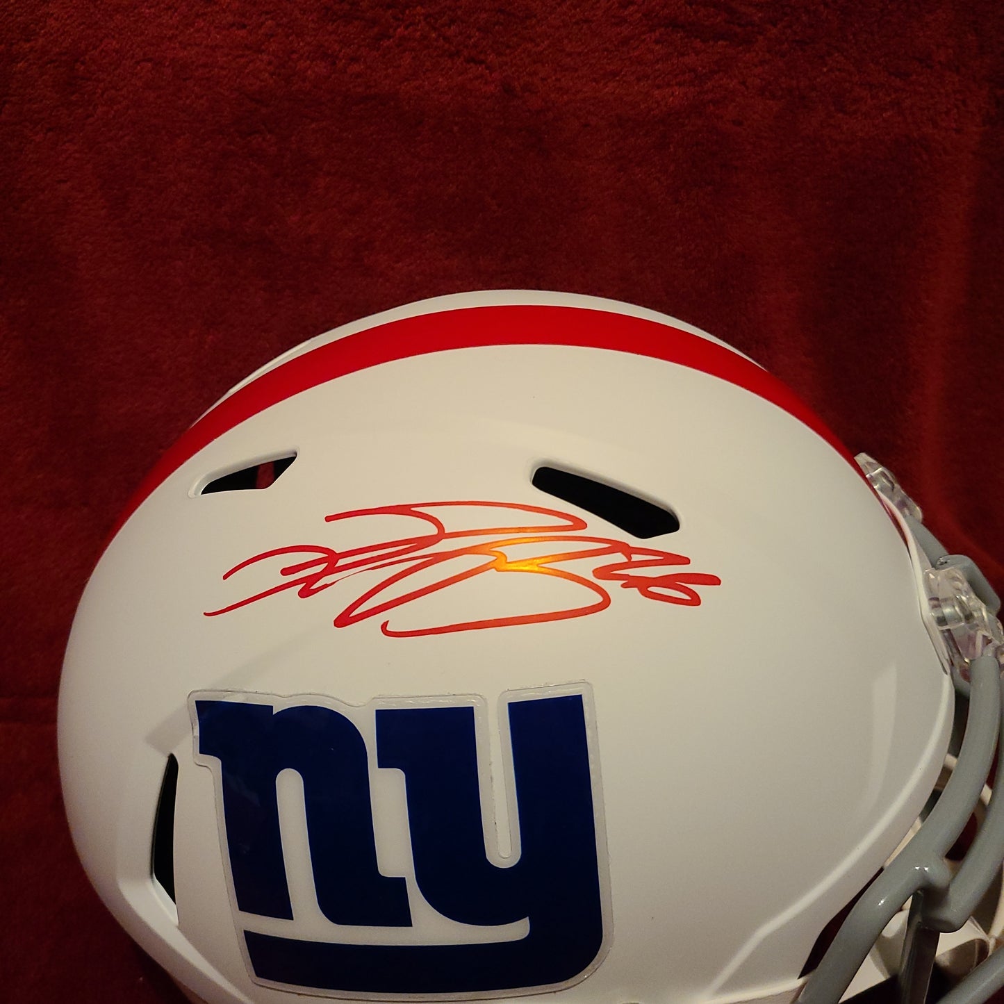 Saquon Barkley Signed New York Giants Full Size White Helmet