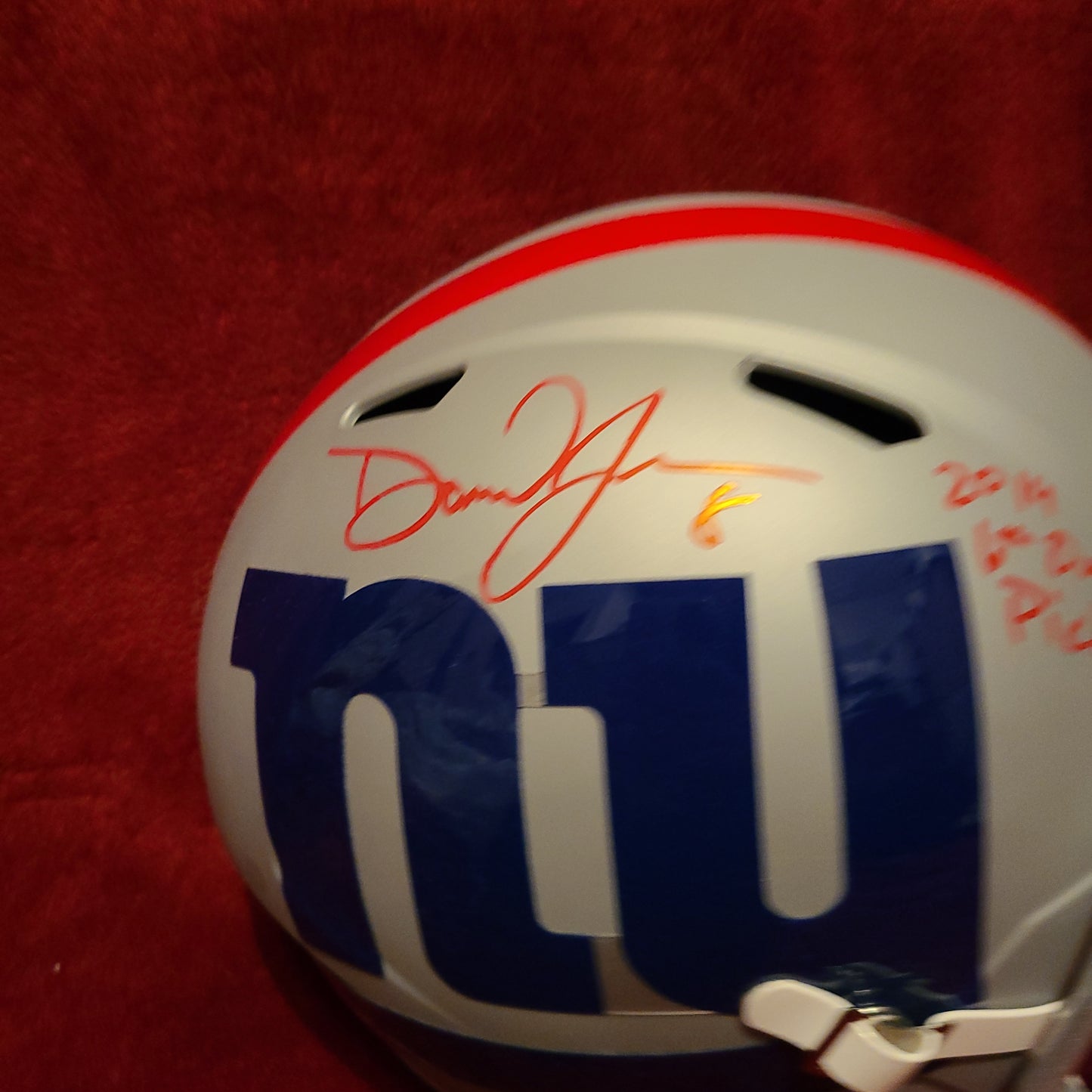 Daniel Jones Signed New York Giants Full Size AMP Helmet ( 2019 6th overall Pick)