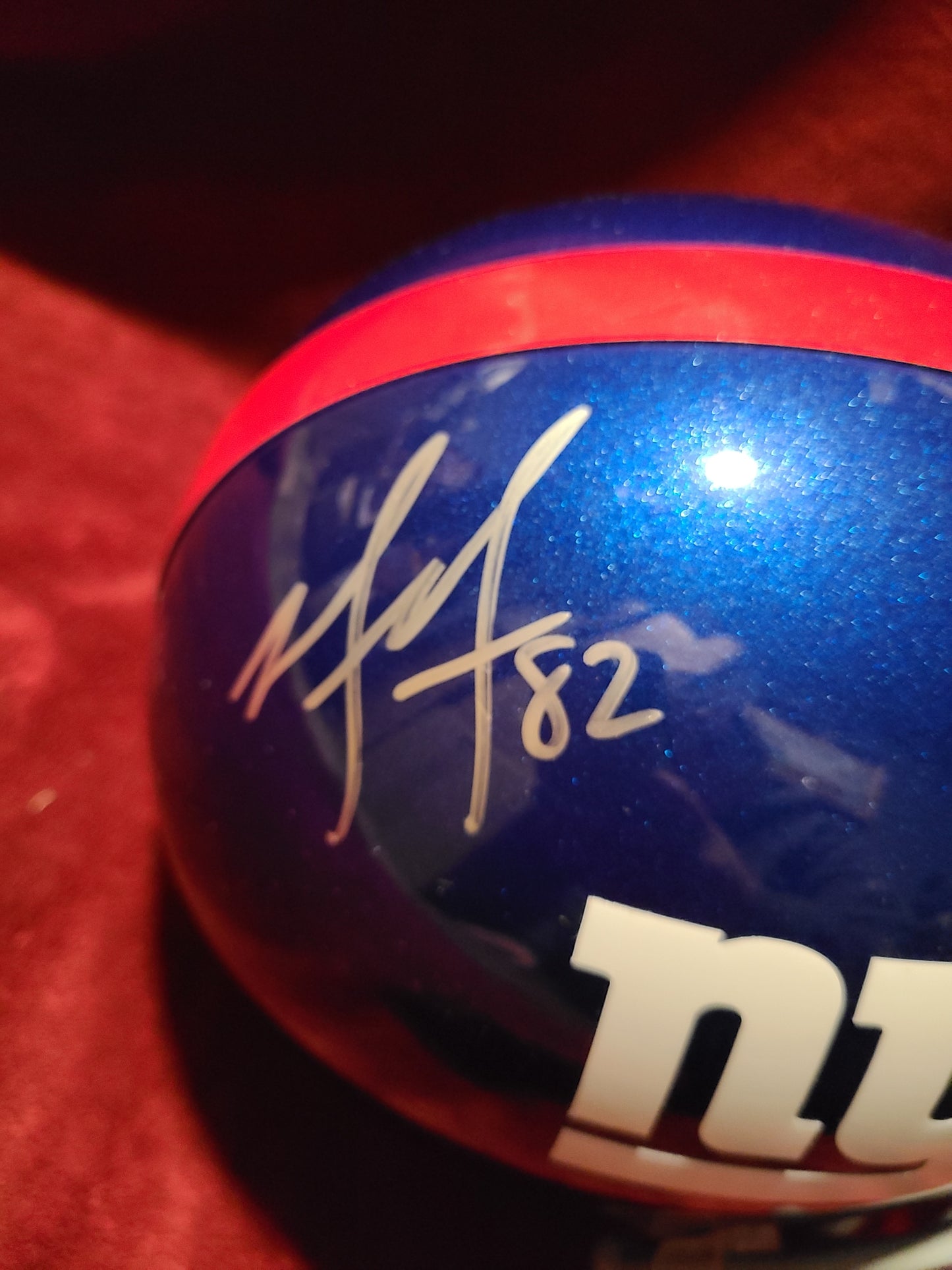 Hakeem Nicks / Mario Manningham Signed New York Giants Full Size Helmet