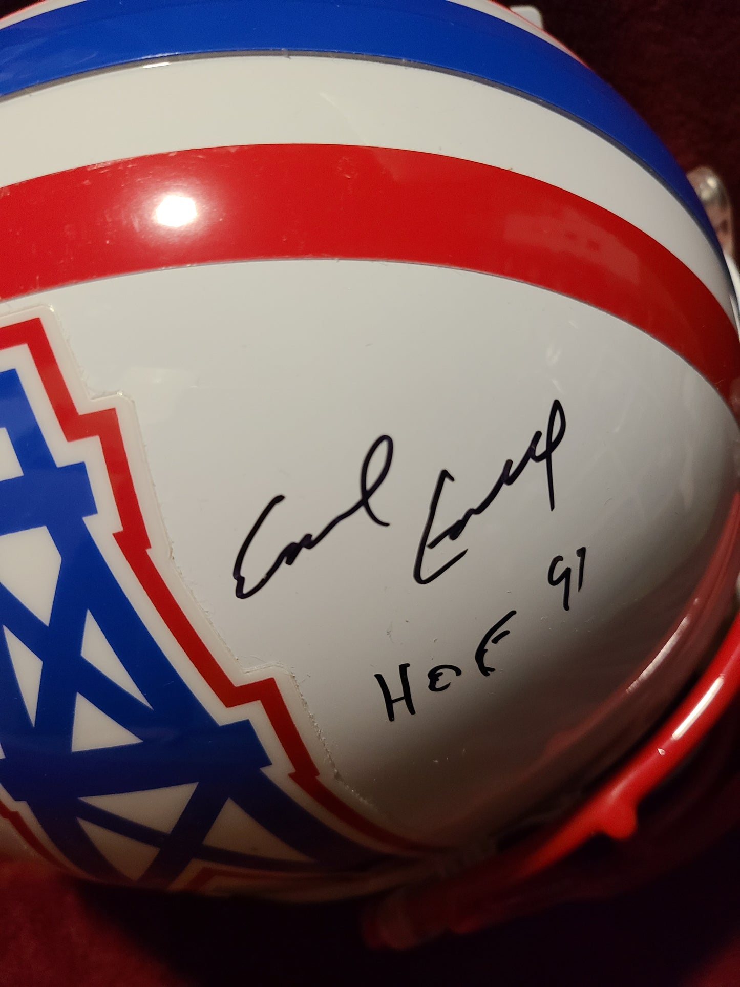 Earl Campbell Signed Huston Oilers Full Size Helmet