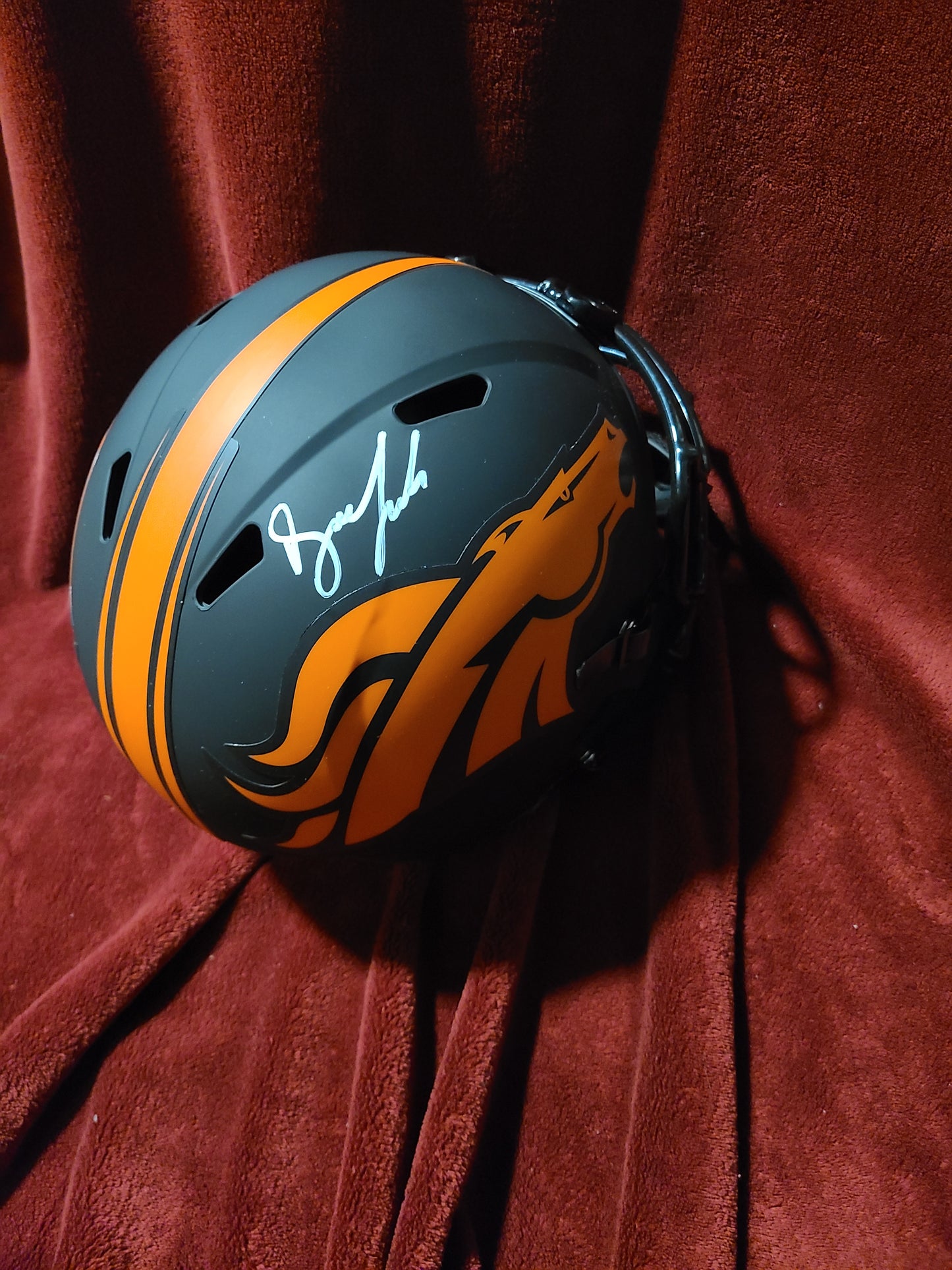 Drew Lock Signed Denver Broncos Full Size Helmet