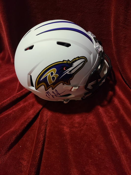 Mark Ingram Signed Baltimore Ravens Full Size White Helmet