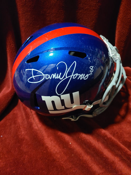 Daniel Jones Signed New York Giants Full Size Blue Helmet