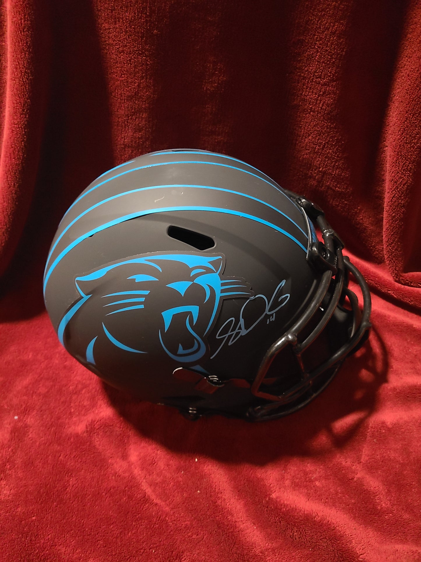 Sam Darnold Signed Carolina Panthers Black Full Size Helmet