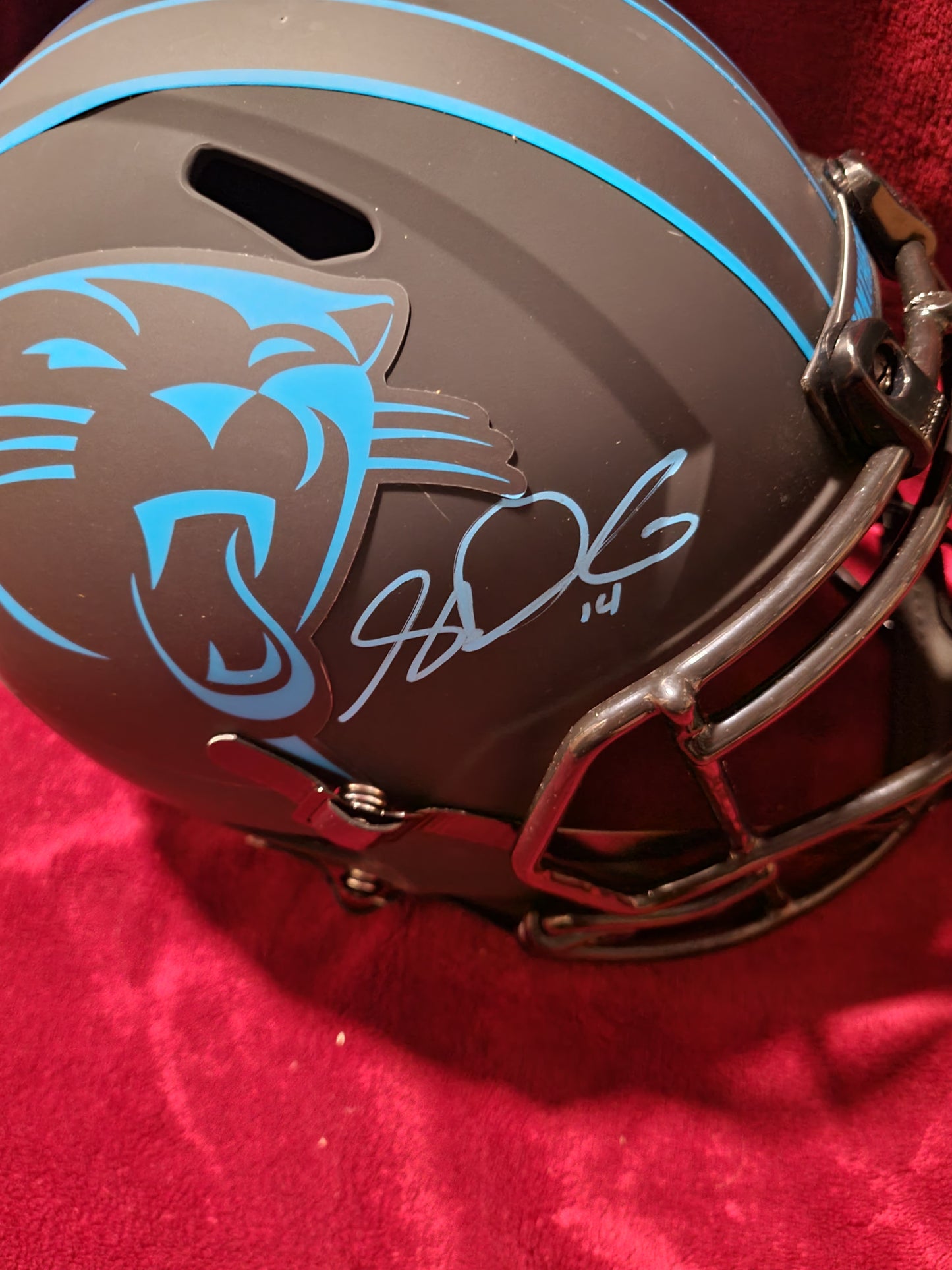 Sam Darnold Signed Carolina Panthers Black Full Size Helmet