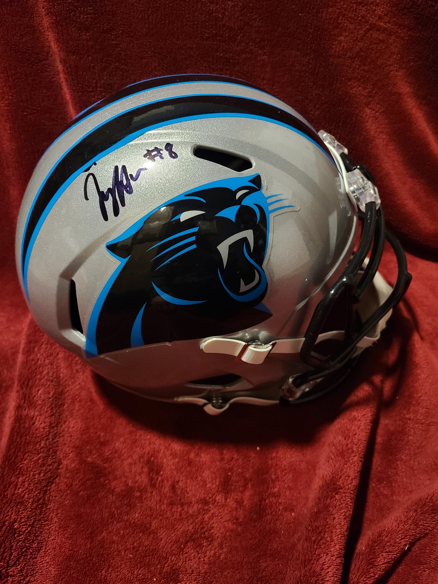 JC Horn Signed Carolina Panthers Full Size Helmet