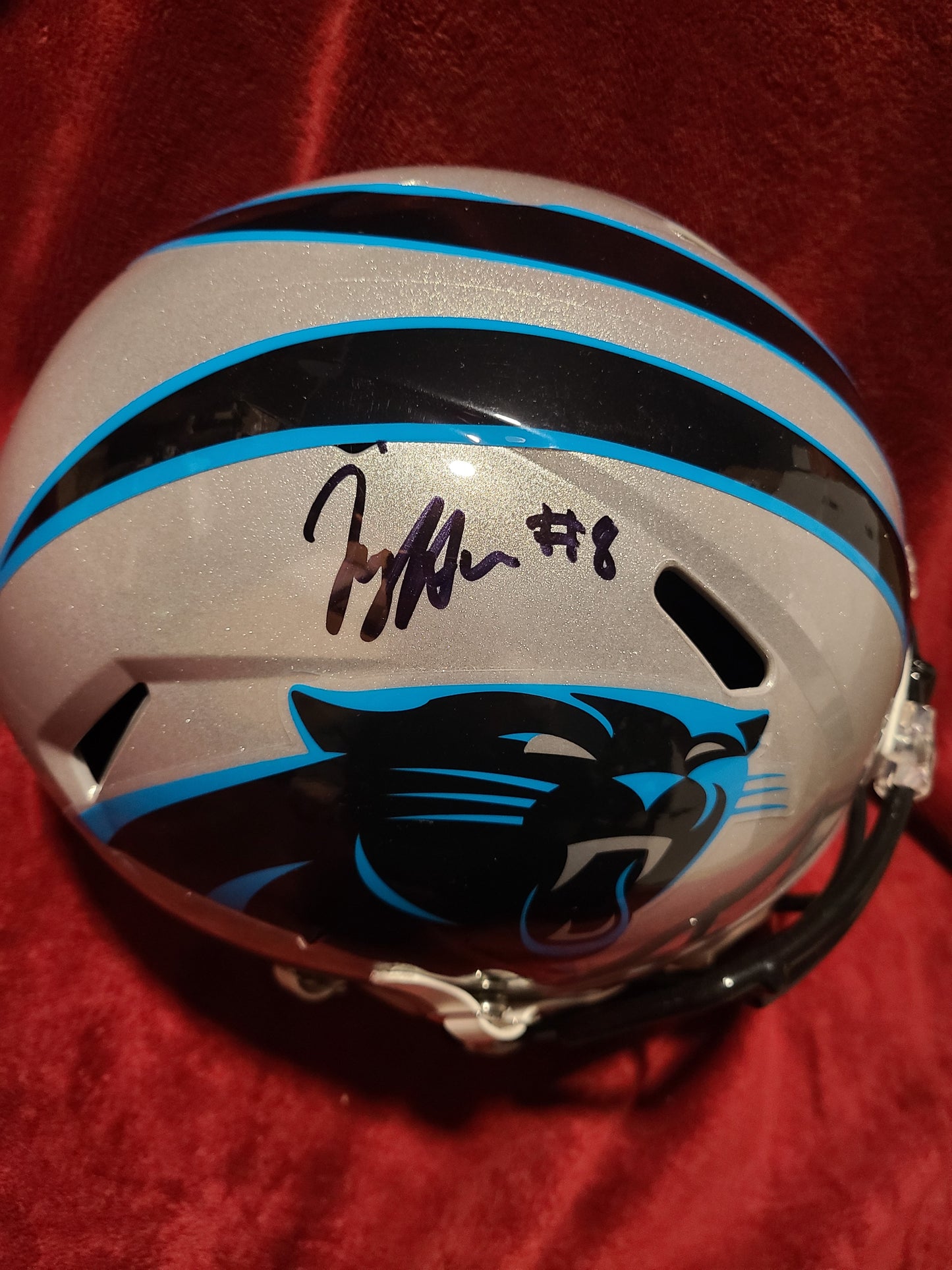 JC Horn Signed Carolina Panthers Full Size Helmet