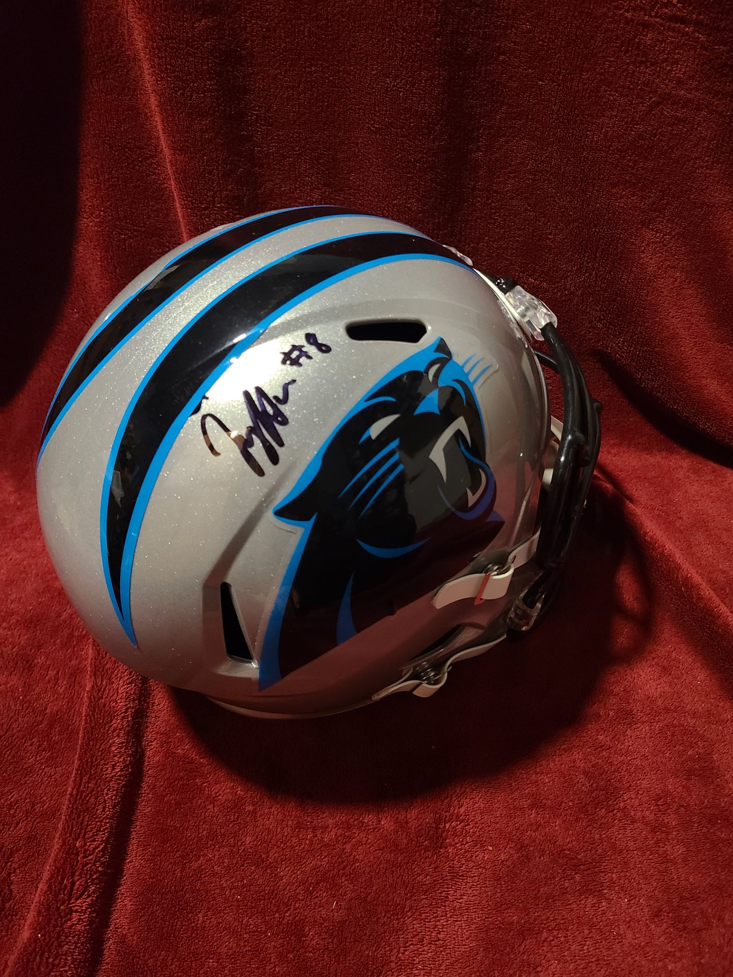 JC Horn Signed Carolina Panthers Full Size Helmet