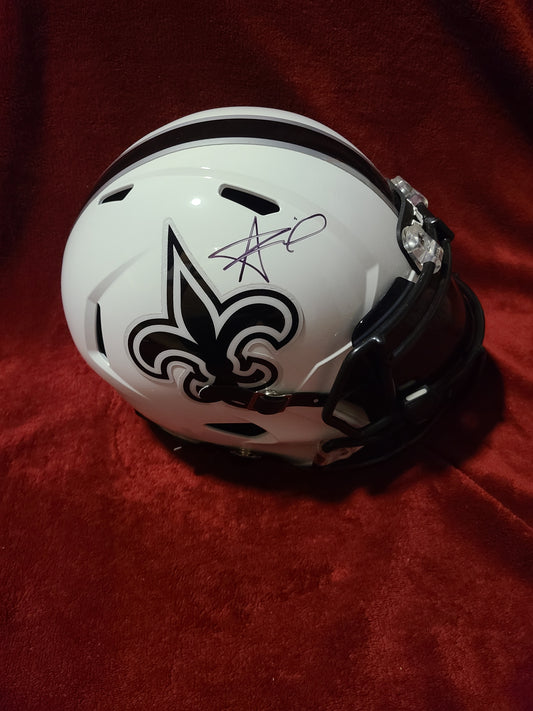 Alvin Kamara Signed New Orleans Saints White Out Full Size Helmet