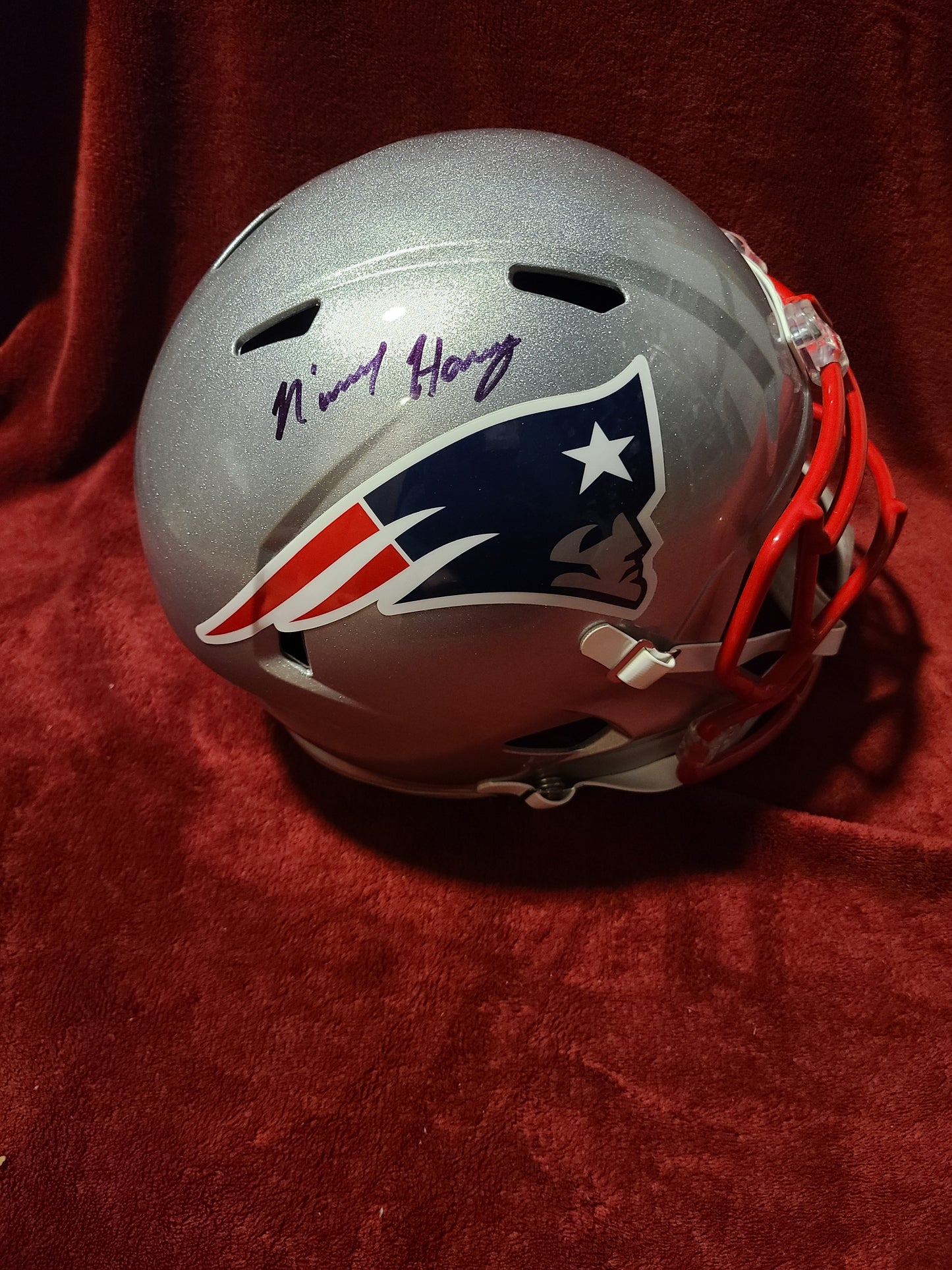 N'Keal Harry Signed New England Patriots Full Size Helmet