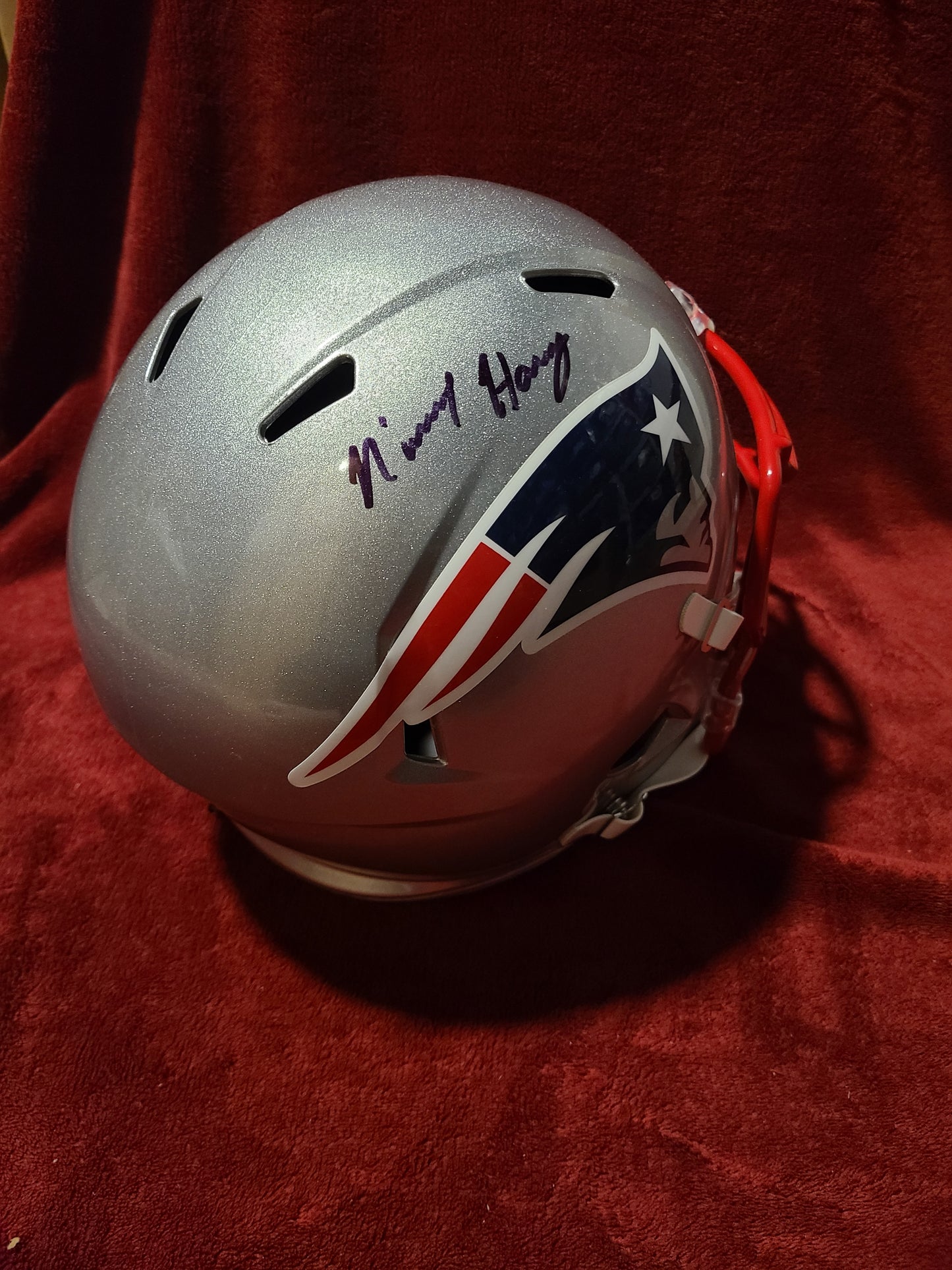 N'Keal Harry Signed New England Patriots Full Size Helmet