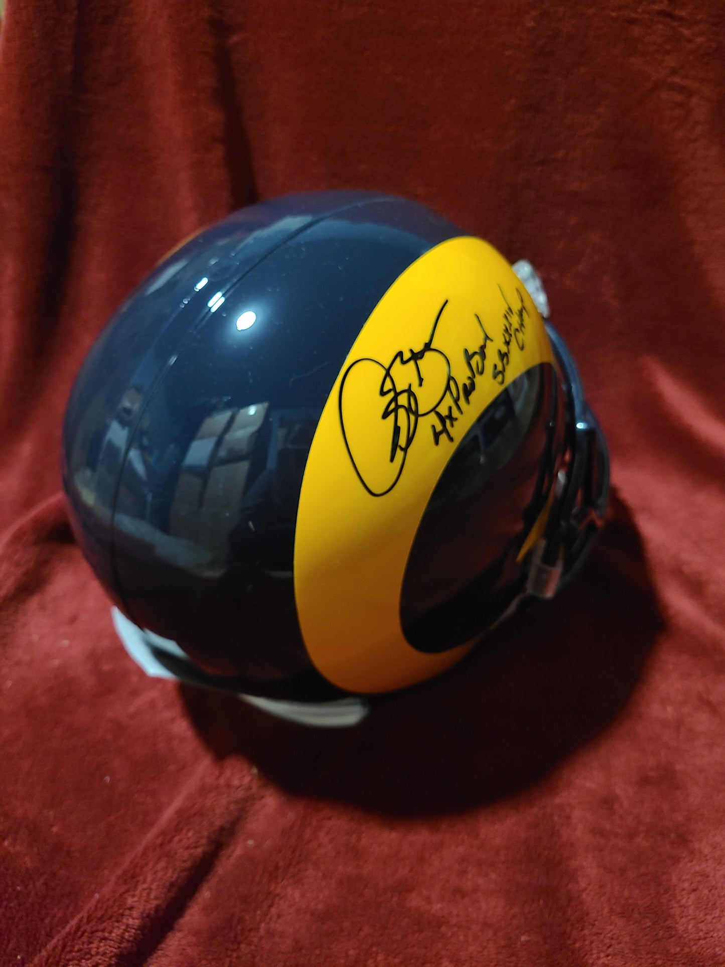 Issac Bruce Signed Los Angeles Rams Full Size Helmet