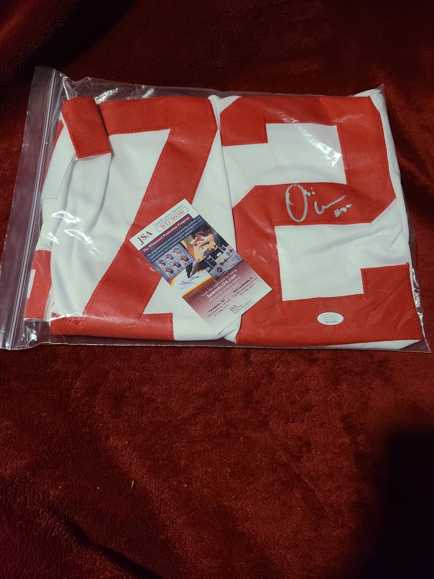 Osi Umenyiora Signed New York Giants White Jersey