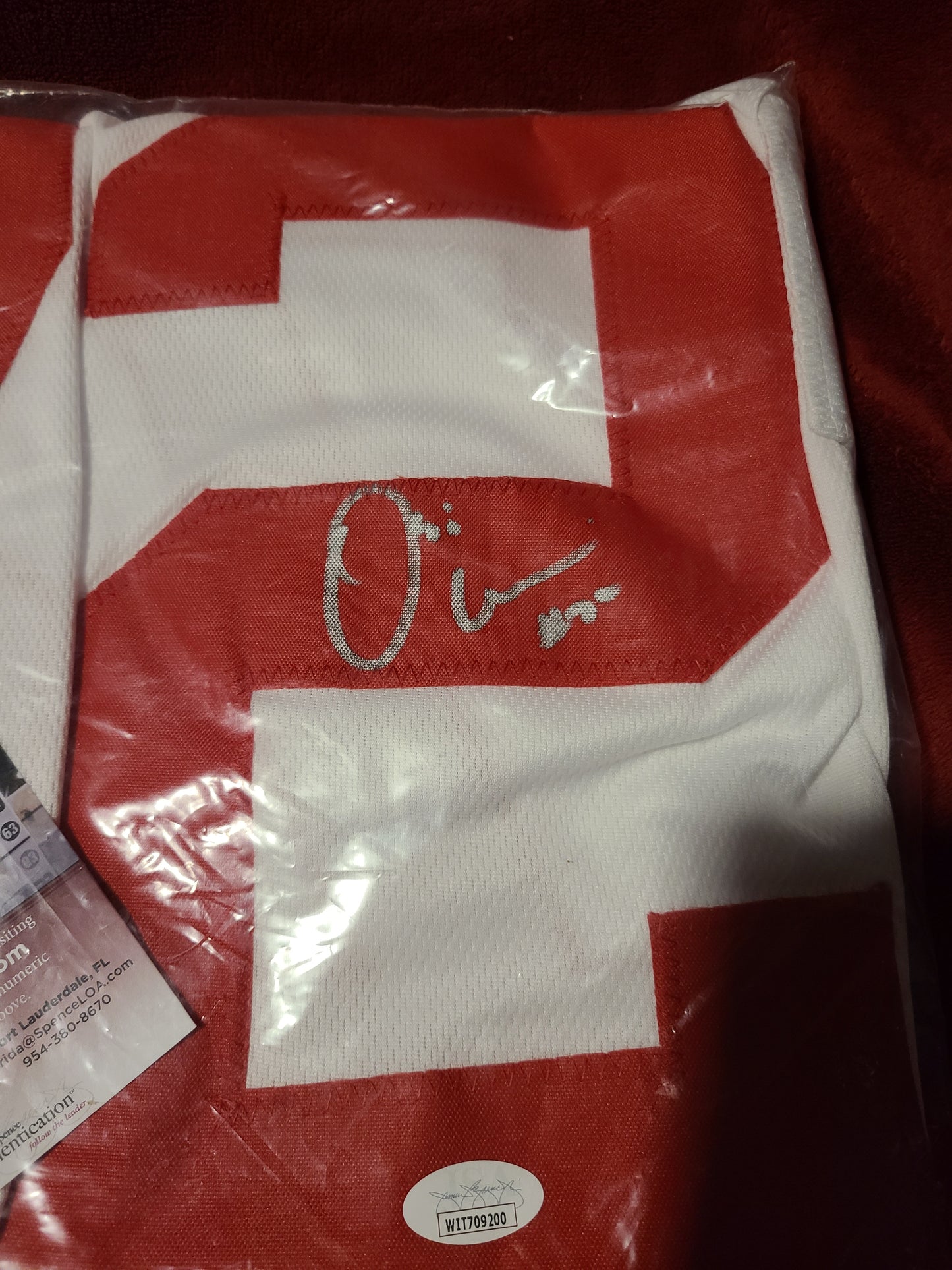 Osi Umenyiora Signed New York Giants White Jersey